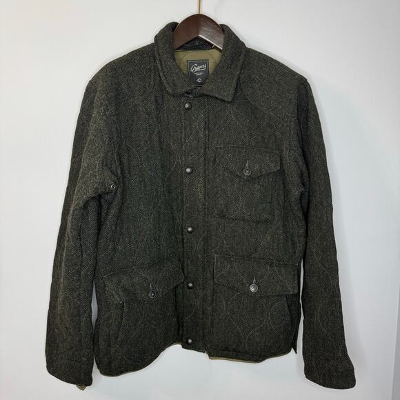 Grayers Mens Wool Green Quilted Equestrian Utility Snap Zip Sport Coat Jacket XL - Picture 3 of 16